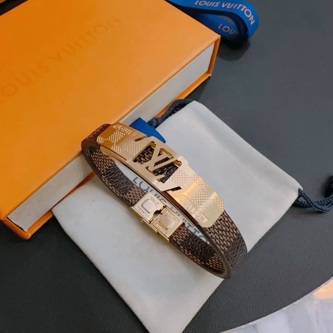 Louis Vuitton Monogram Leather Bracelet